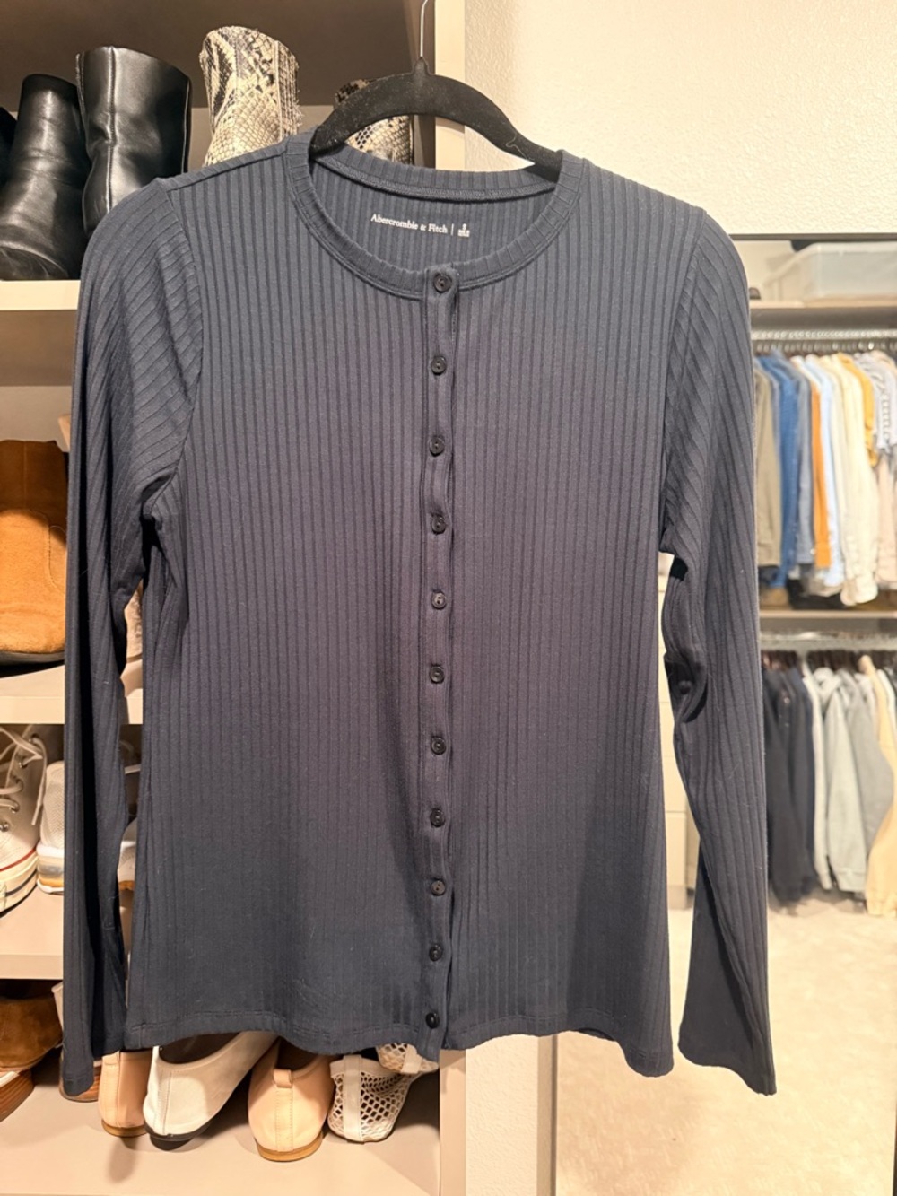 Abercrombie & Fitch Black Ribbed Top